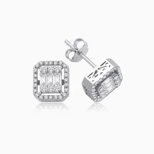 0.65 ct Pırlanta Baget Küpe