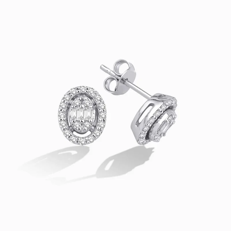 0.36 ct Pırlanta Baget Küpe