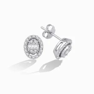0.36 ct Pırlanta Baget Küpe