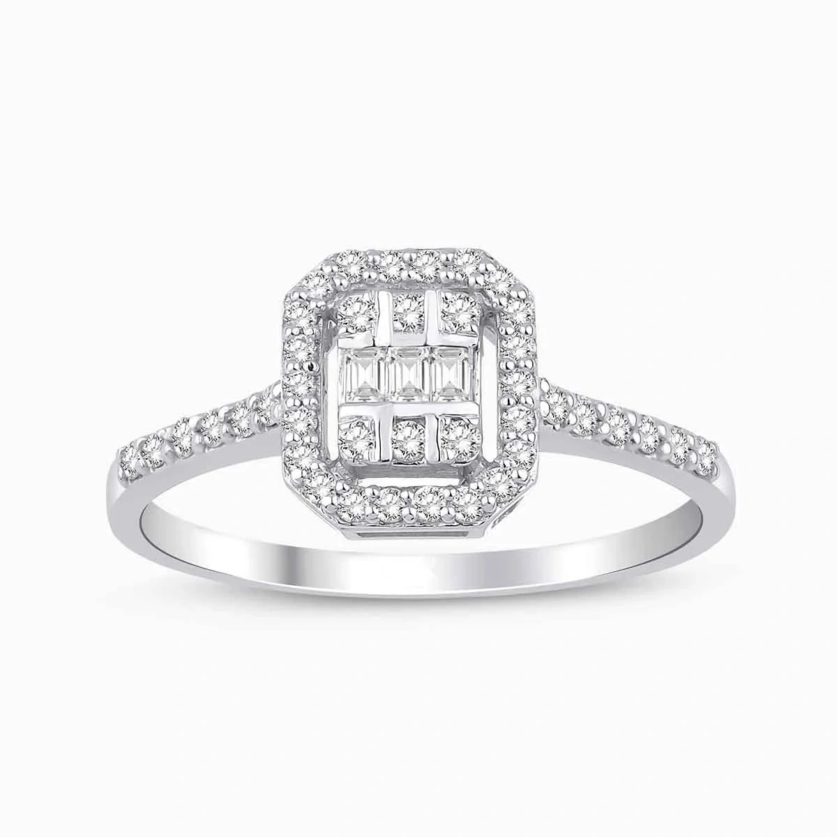 0.28 ct Pırlanta Baget Yüzük