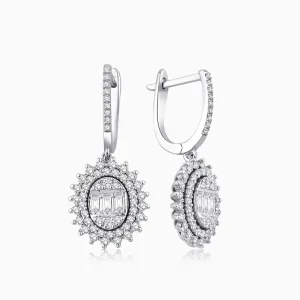 1.34 ct Pırlanta Baget Küpe