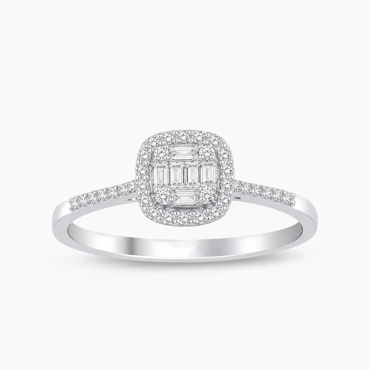 0.34 ct Pırlanta Baget Yüzük