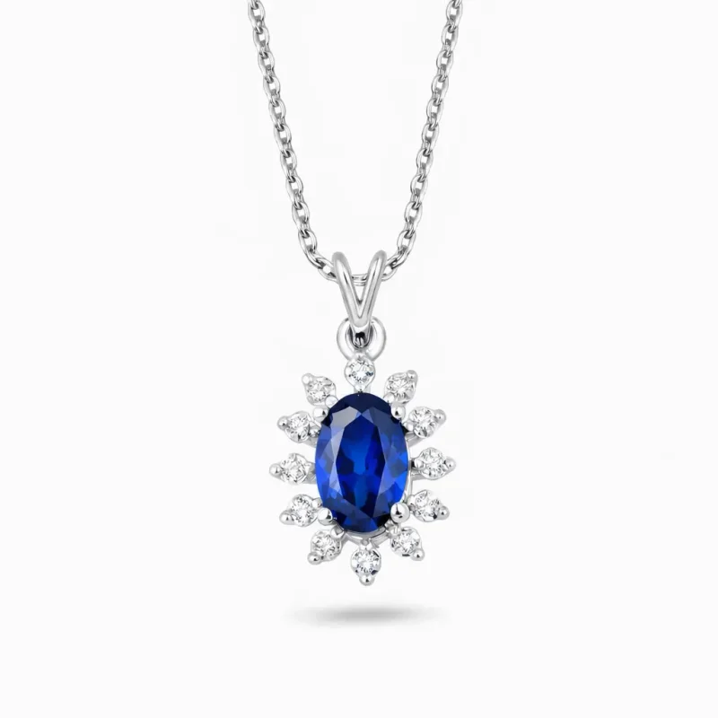 0.51 ct Safir Kolye