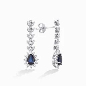 1.45 ct Safir Küpe
