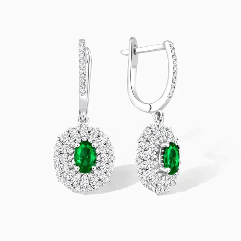 1.63 ct Zümrüt Küpe