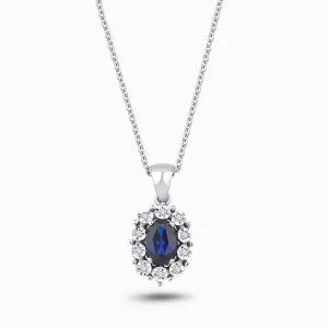 0.64 ct Safir Kolye