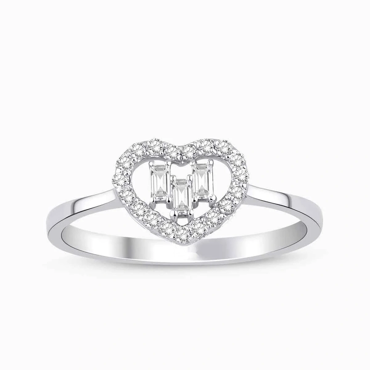0.22 ct Pırlanta Baget Yüzük