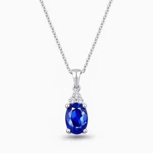 0.96 ct Safir Kolye