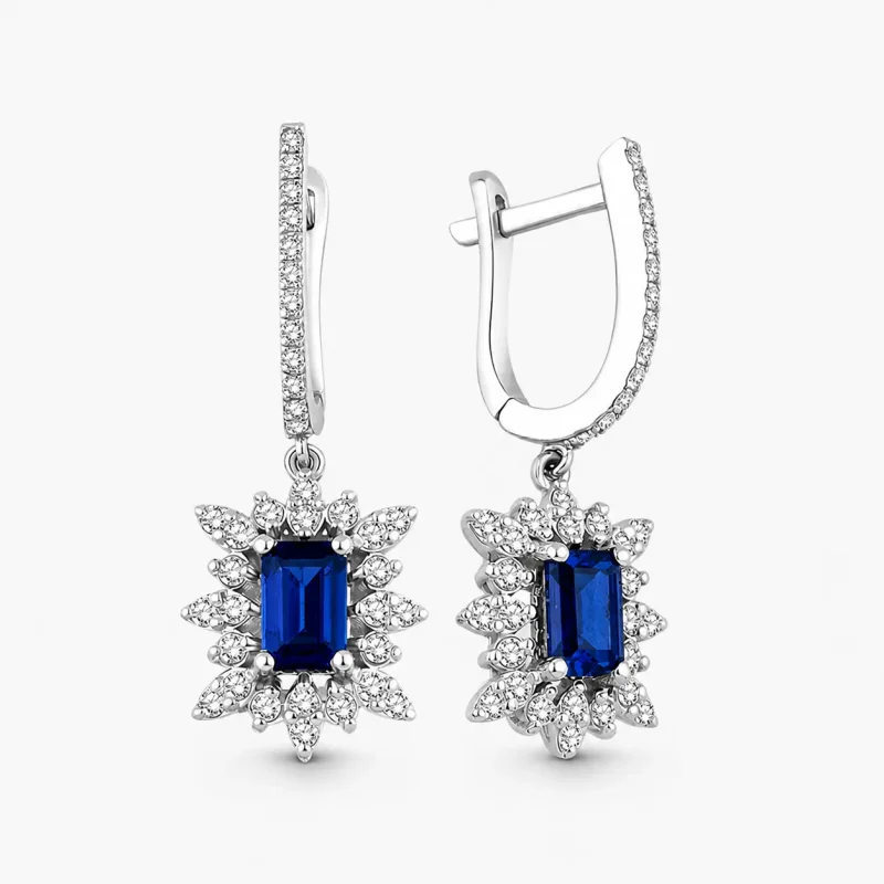 2.00 ct Safir Küpe