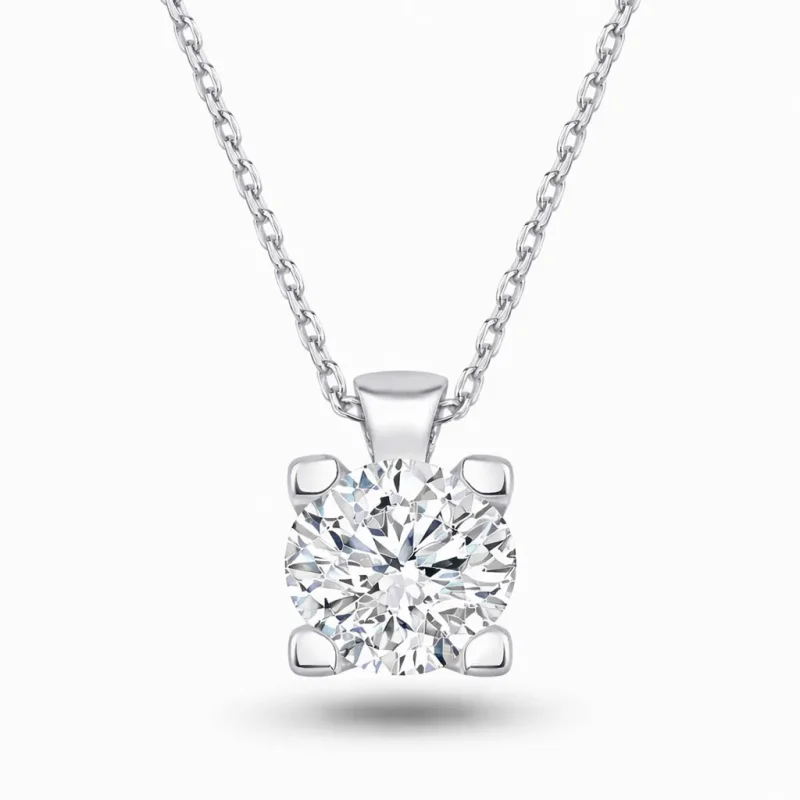 0.90 ct Pırlanta Tektaş Kolye