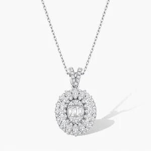 0.64 ct Pırlanta Baget Kolye