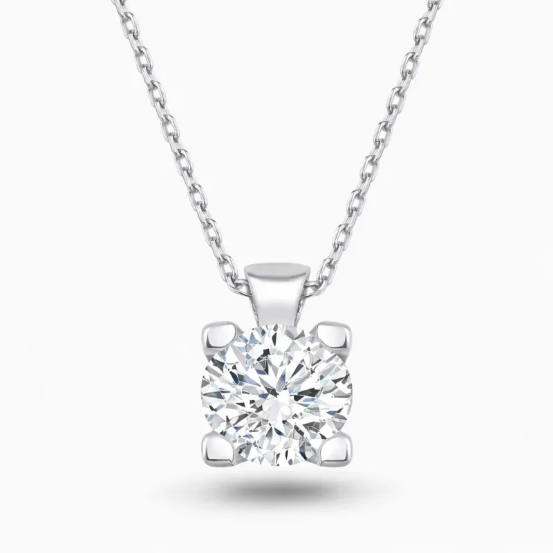 0.80 ct Pırlanta Tektaş Kolye