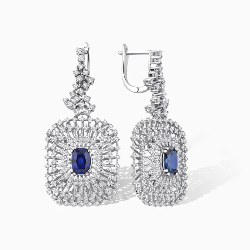 4.46 ct Safir Küpe