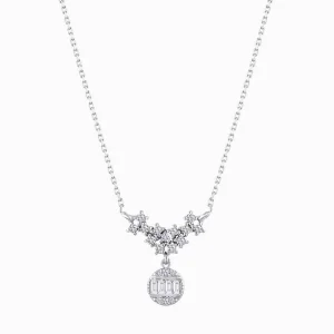 0.25 ct Pırlanta Baget Kolye