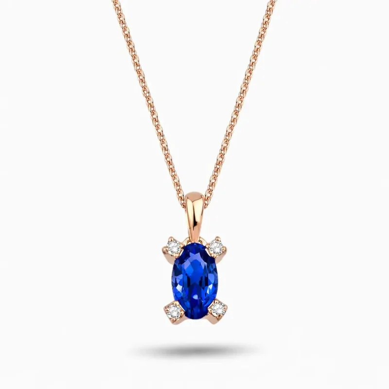 0.24 ct Safir Kolye