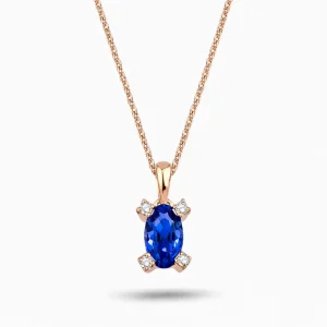 0.24 ct Safir Kolye