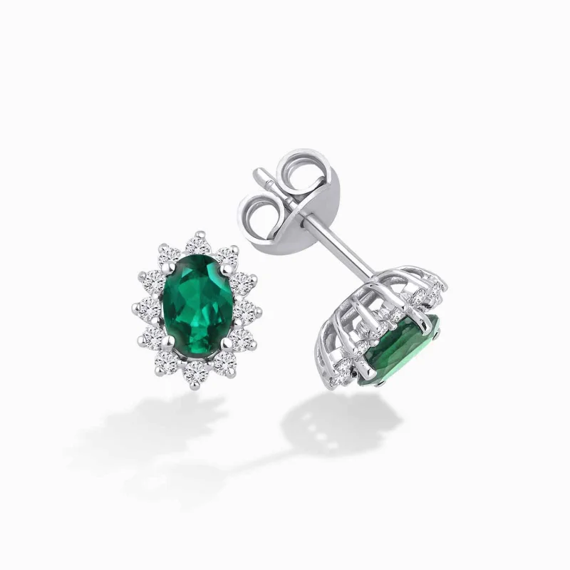 1.00 ct Zümrüt Küpe