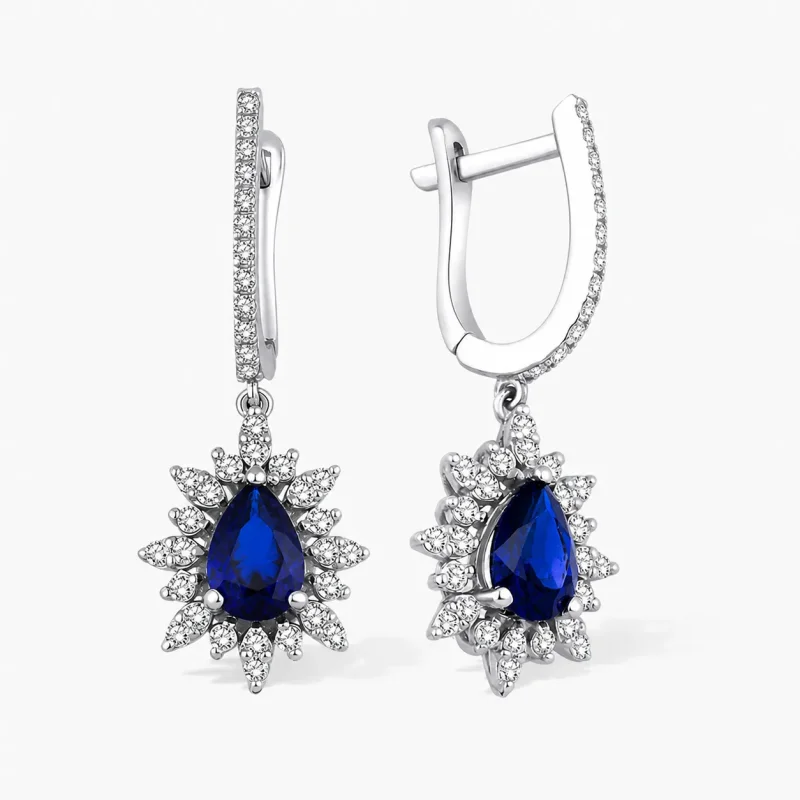 2.28 ct Safir Küpe