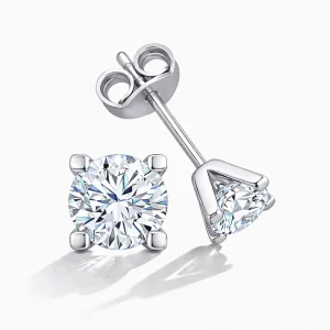 1.00 ct Pırlanta Tektaş Küpe