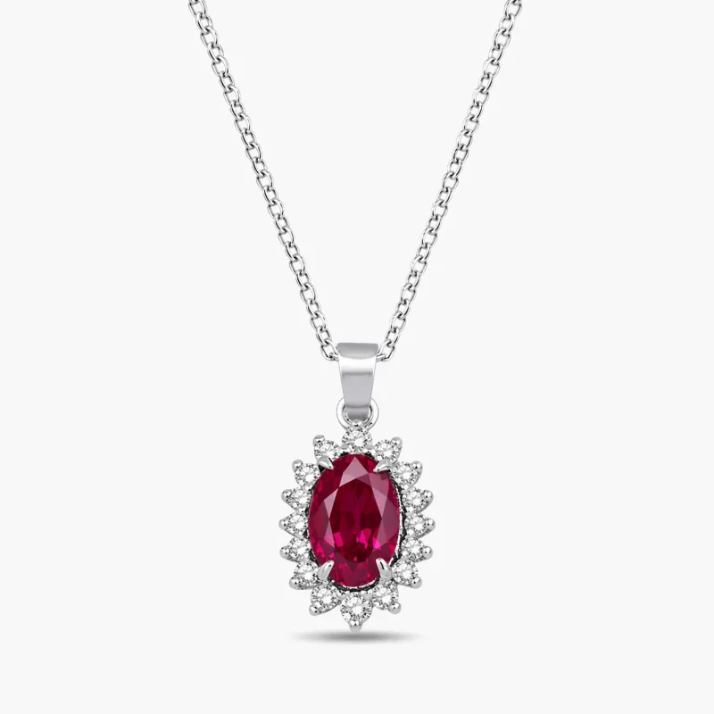 0.80 ct Yakut Kolye