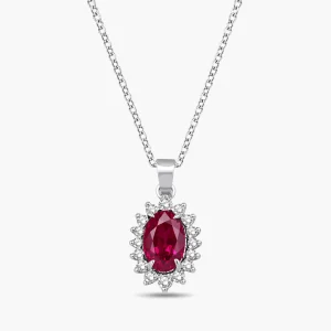 0.80 ct Yakut Kolye