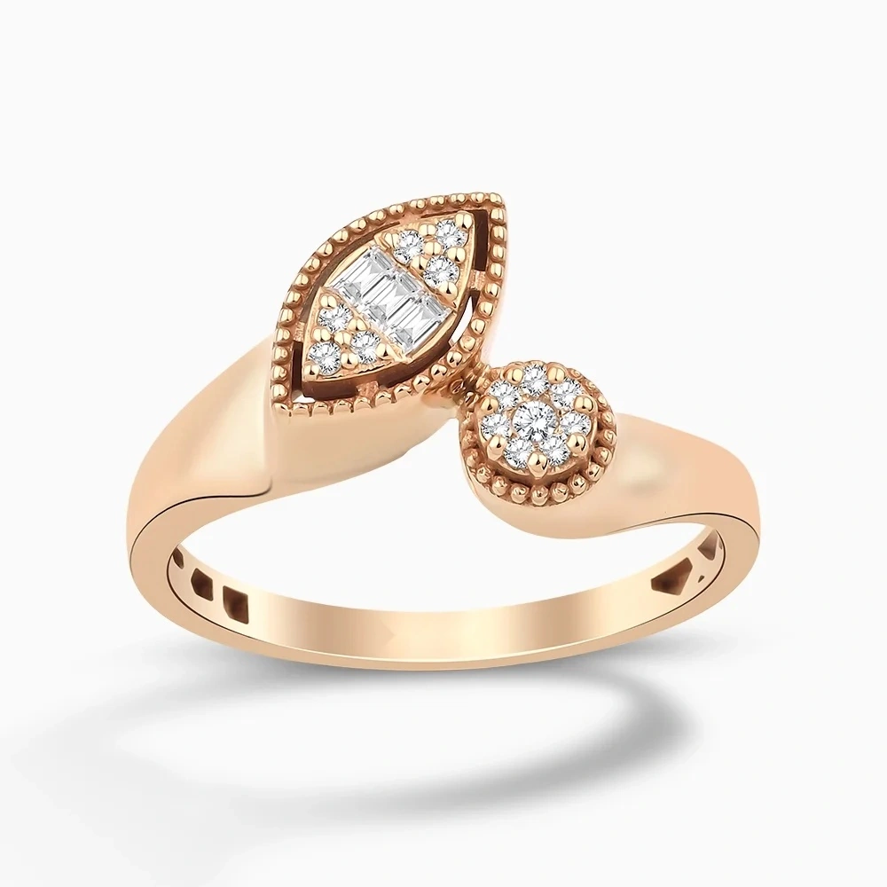 0.14 ct Pırlanta Baget Yüzük