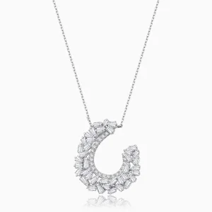 0.78 ct Pırlanta Baget Kolye