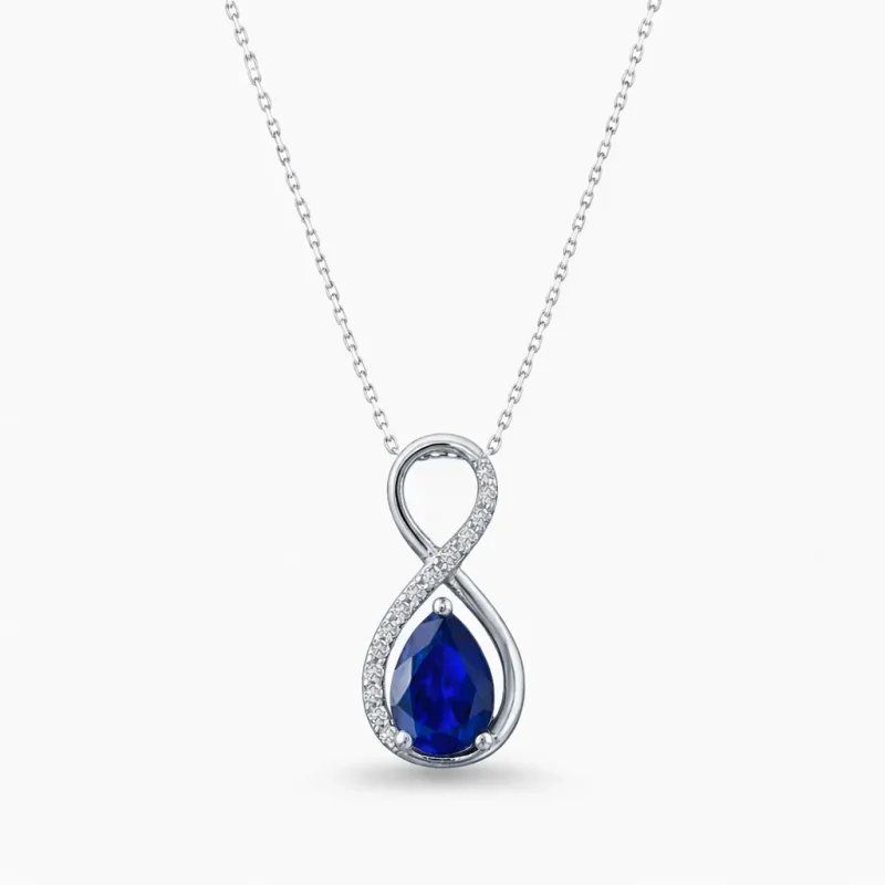 0.89 ct Safir Kolye