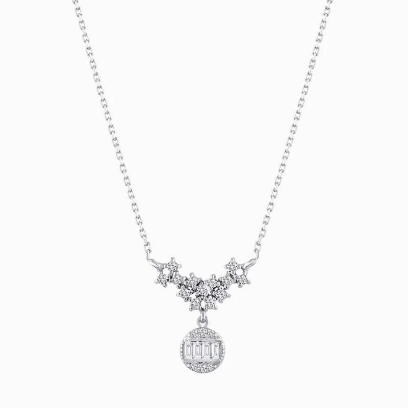 0.25 ct Pırlanta Baget Kolye