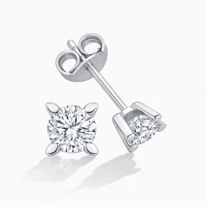 0.70 ct Pırlanta Tektaş Küpe