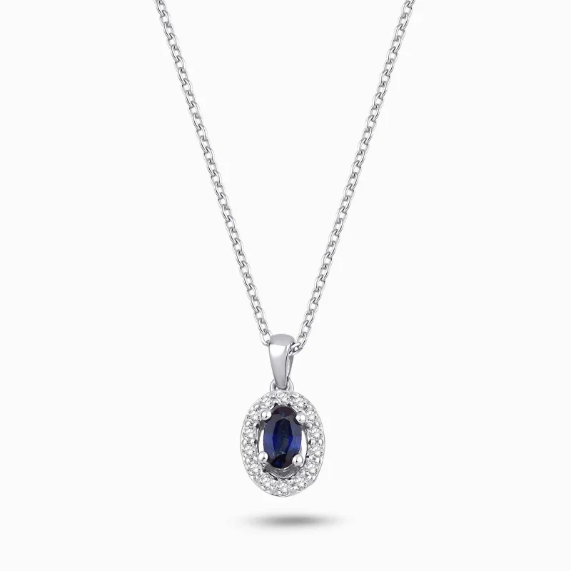 0.42 ct Safir Kolye