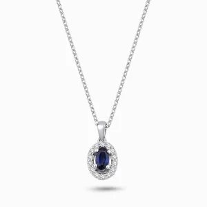 0.42 ct Safir Kolye