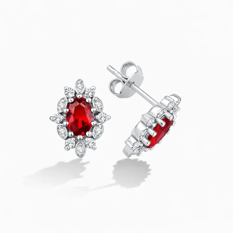 1.26 ct Yakut Küpe