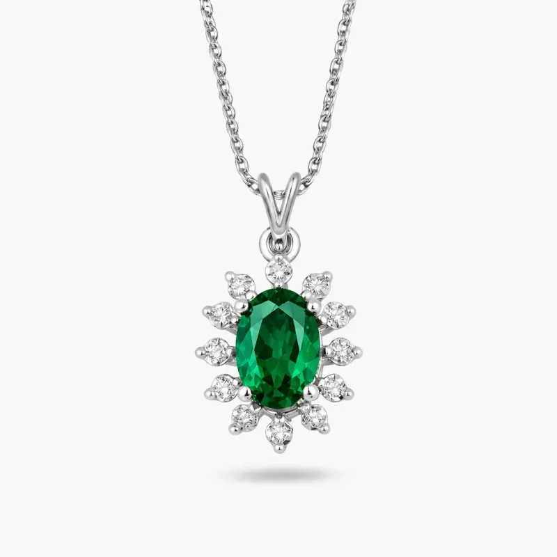 0.39 ct Zümrüt Kolye