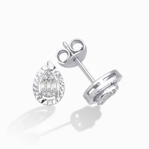 0.20 ct Pırlanta Baget Küpe