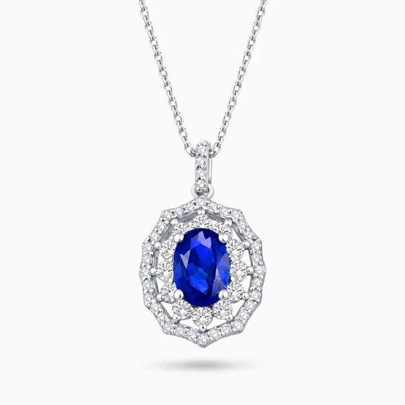 1.25 ct Safir Kolye