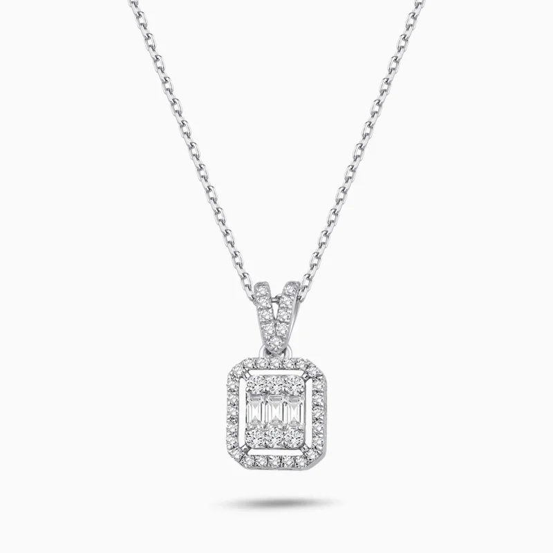 0.20 ct Pırlanta Baget Kolye