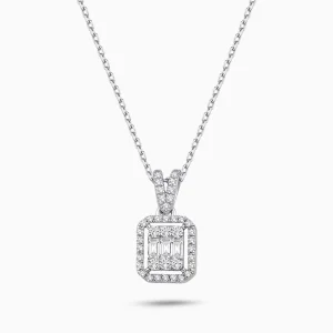 0.20 ct Pırlanta Baget Kolye