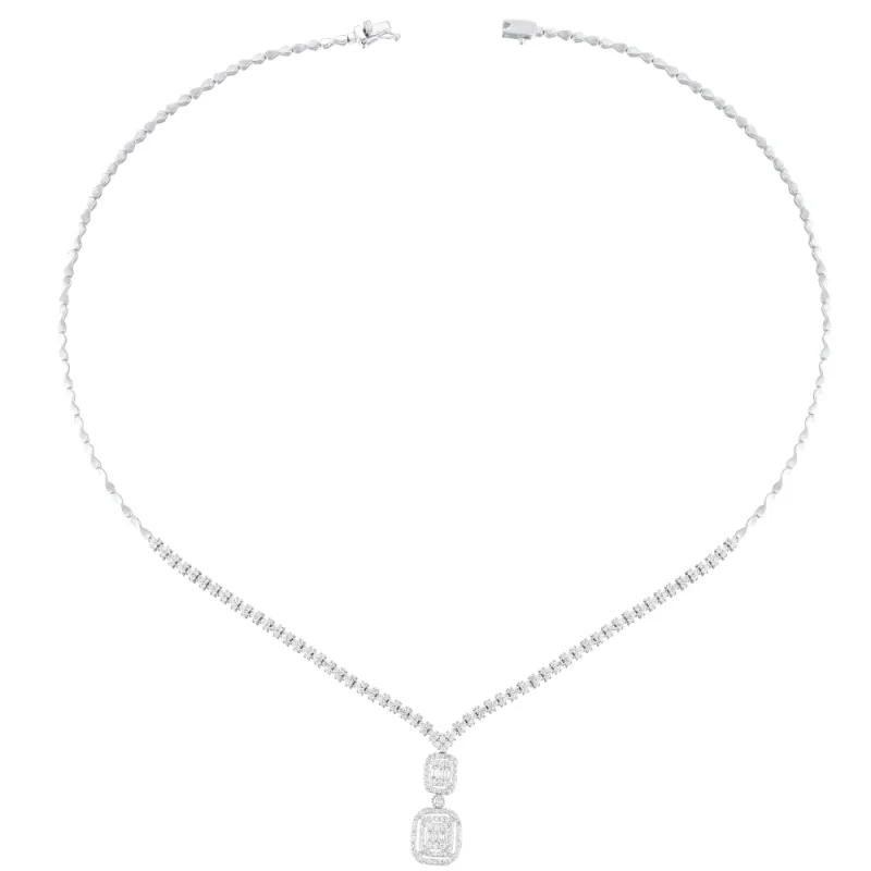 1.74 ct Pırlanta Baget Kolye