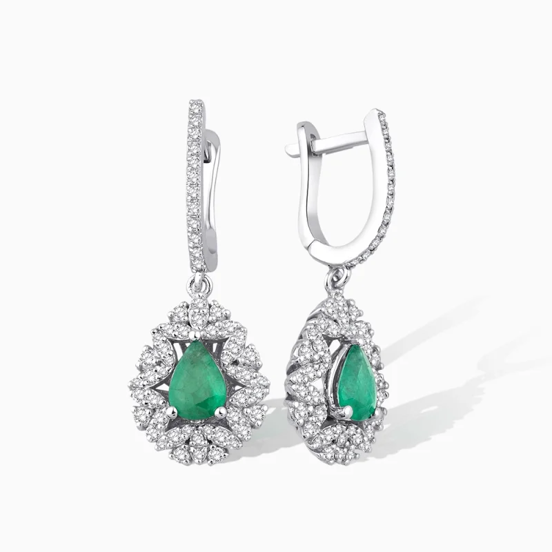 2.04 ct Zümrüt Küpe