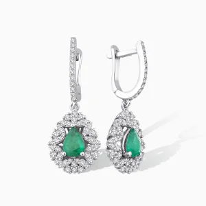 2.04 ct Zümrüt Küpe
