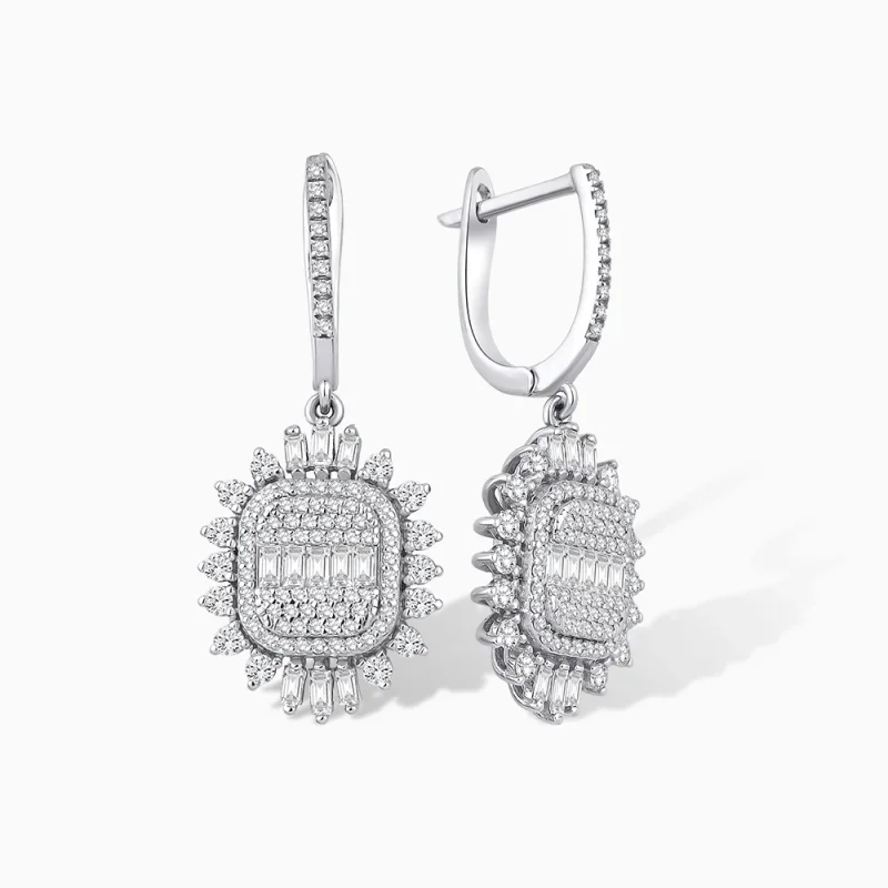 1.40 ct Pırlanta Baget Küpe