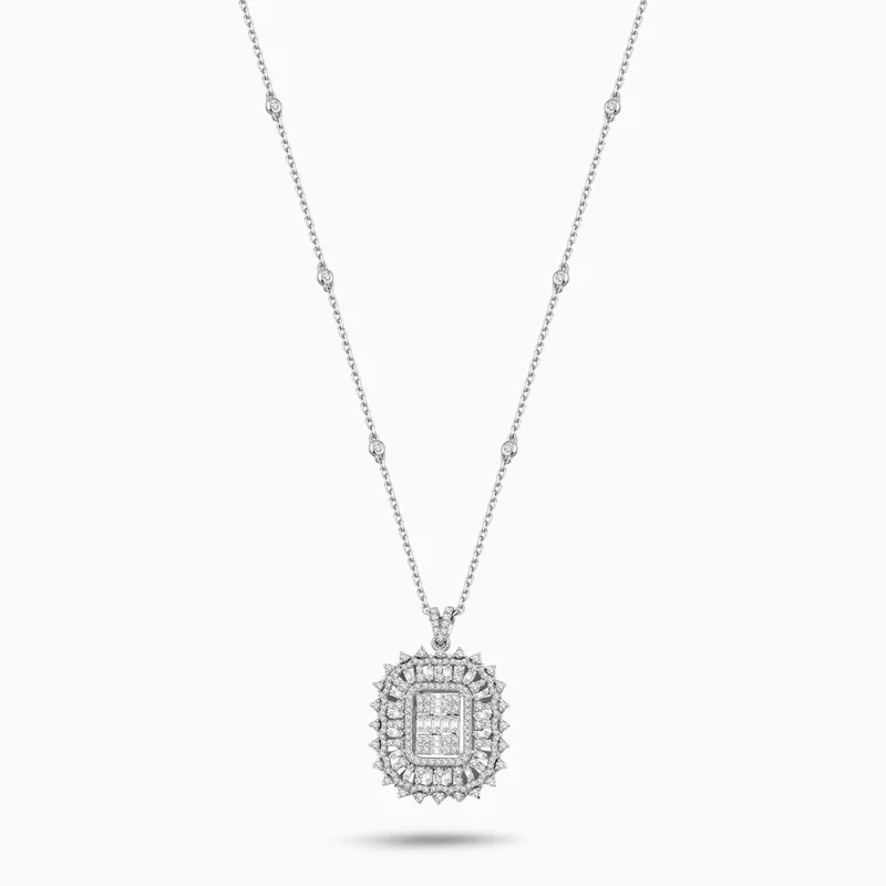 1.75 ct Pırlanta Baget Kolye