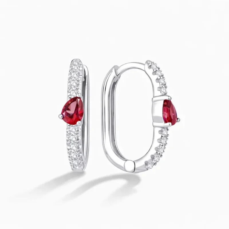 0.49 ct Yakut Küpe