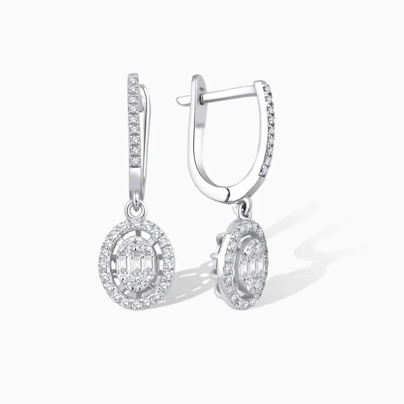 0.56 ct Pırlanta Baget Küpe