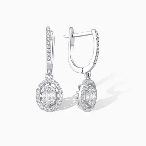0.56 ct Pırlanta Baget Küpe