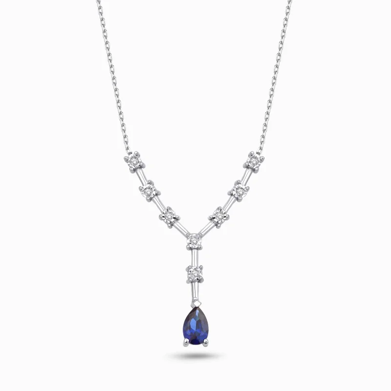 0.69 ct Safir Kolye