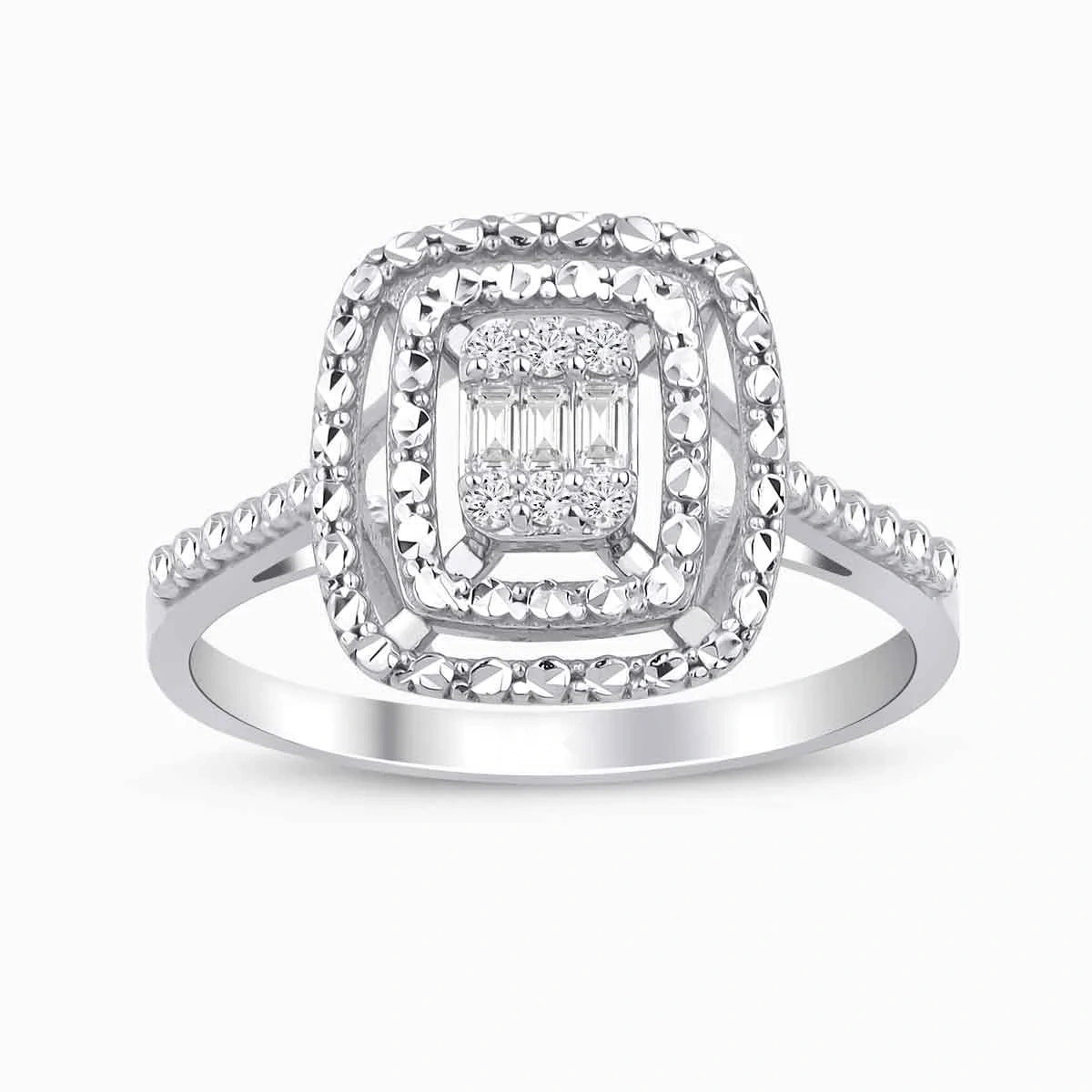 0.11 ct Pırlanta Baget Yüzük