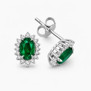 1.00 ct Zümrüt Küpe