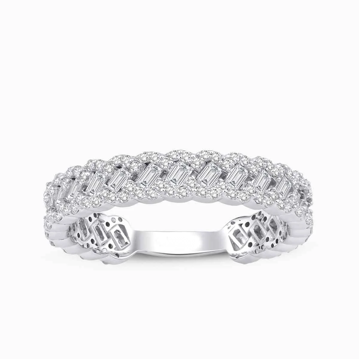 1.00 ct Pırlanta Baget Yüzük